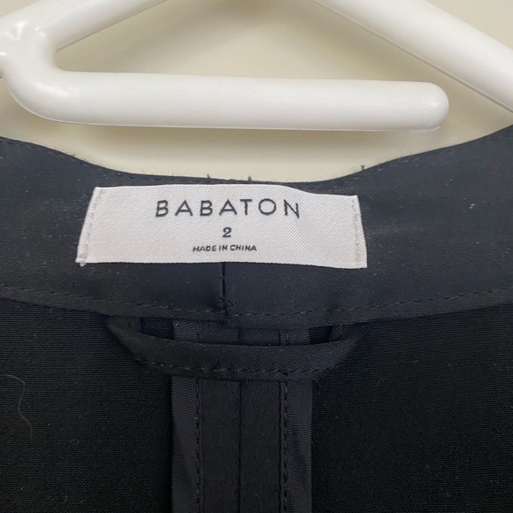 Babaton Satin Effect Black Power Blazer, Size 2 - Picture 4 of 5